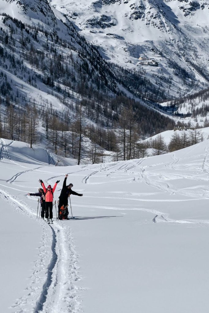 Snowshoeing on Snowy Mountains